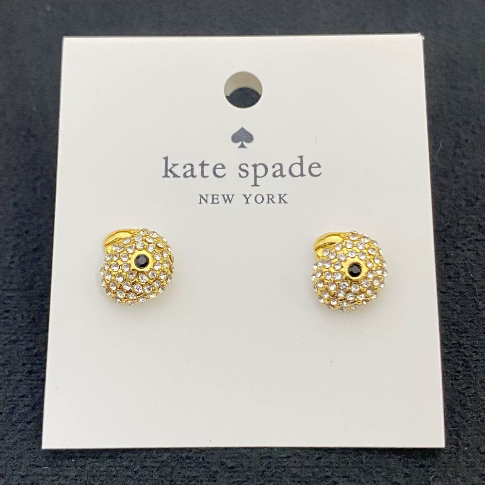 Kate SPADE Parrot Head Stud Earrings Rhinestone